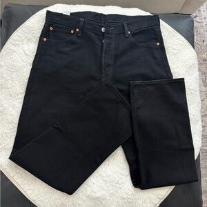 Levi's Men's 36x32 501 Button Fly Black Jeans